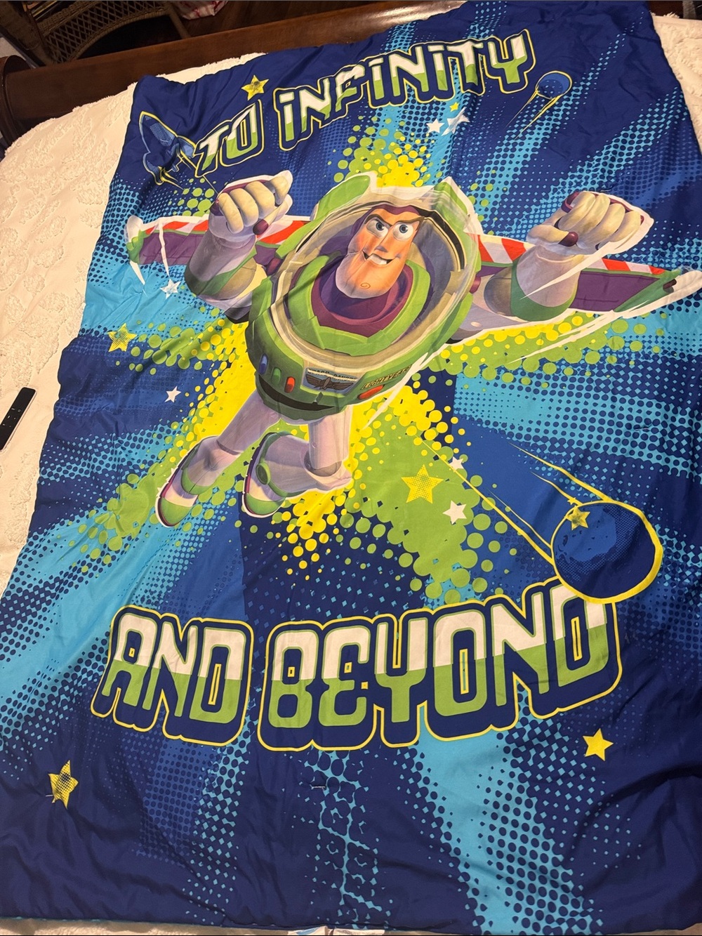 Disney Buzz Lightyear Kids Pajama Blanket - Blue & Green